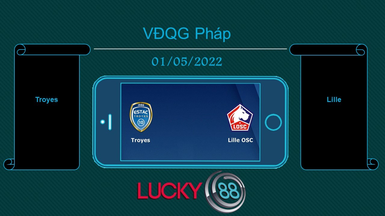 LUCKY88 Troyes vs Lille , Tip bóng đá miễn phí ngày 01/05/2022
