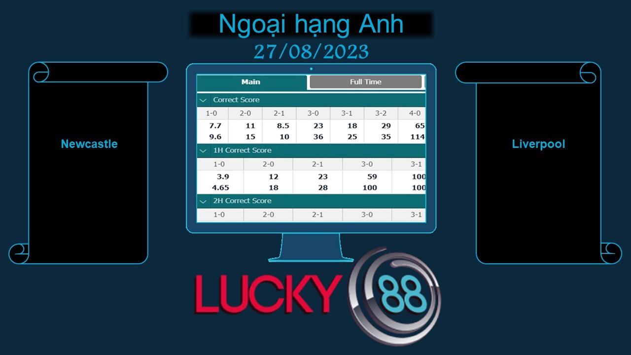 LUCKY88 Newcastle vs Liverpool , Soi kèo bóng đá hôm nay 27/08/2023, Ngoại hạng Anh