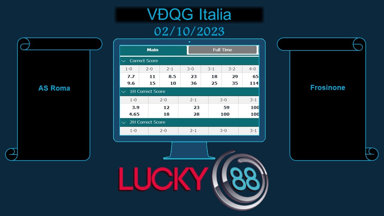 LUCKY88 AS Roma vs Frosinone, Soi kèo bóng đá hôm nay 02/10/2023, VĐQG Italia
