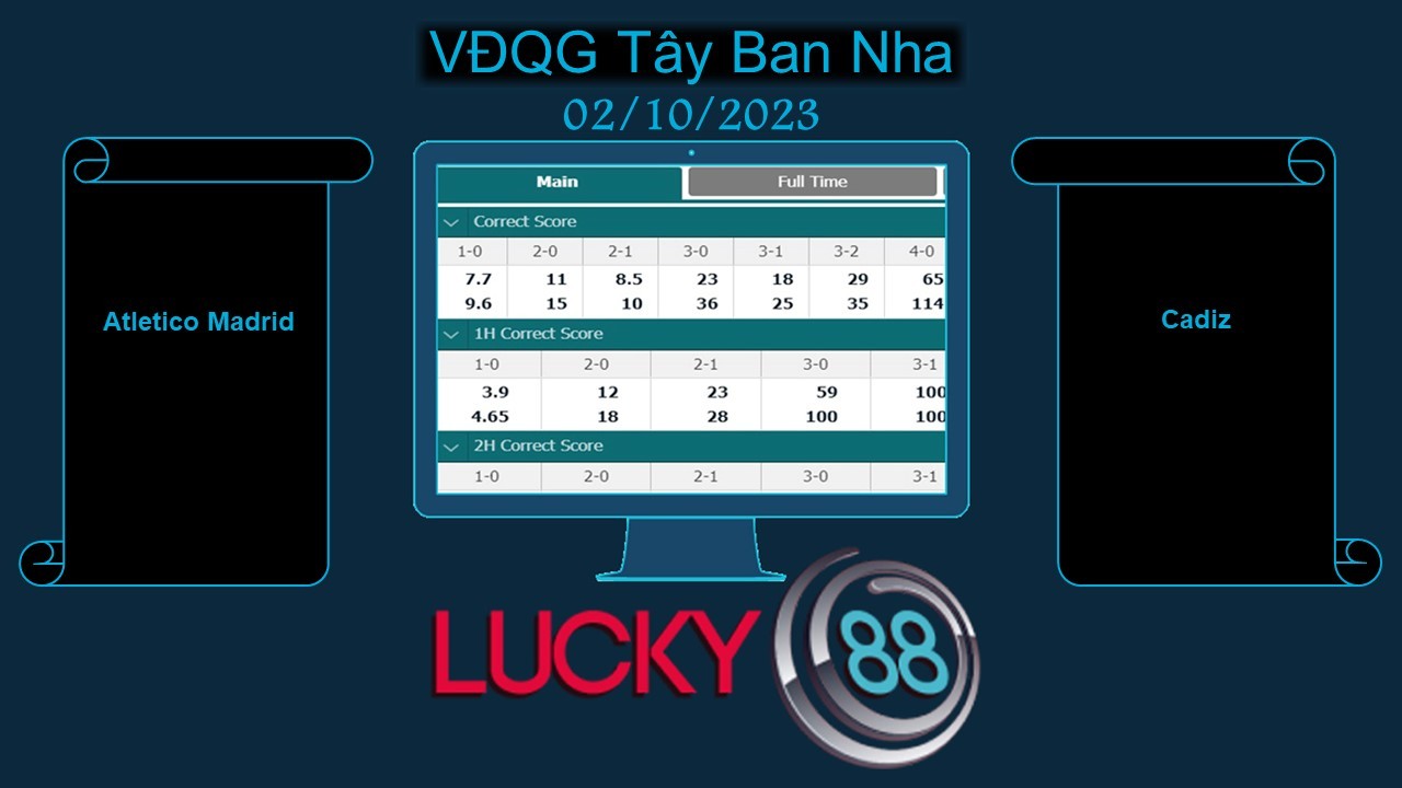 LUCKY88 Atletico Madrid vs Cadiz, Soi kèo bóng đá hôm nay 02/10/2023, VĐQG Tây Ban Nha